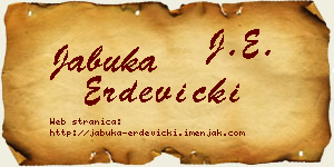 Jabuka Erdevički vizit kartica